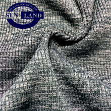 Tissu jersey tubulaire côtelé à la mode mélange 95 polyester 5 spandex 2x2